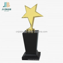 Promotional Gift Alloy Casting Gold Plating Metal Star Trophy
